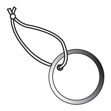 The Packaging Wholesalers Metal Rim Tags, Pre Strung, 2" Dia., 100/Pack G26222